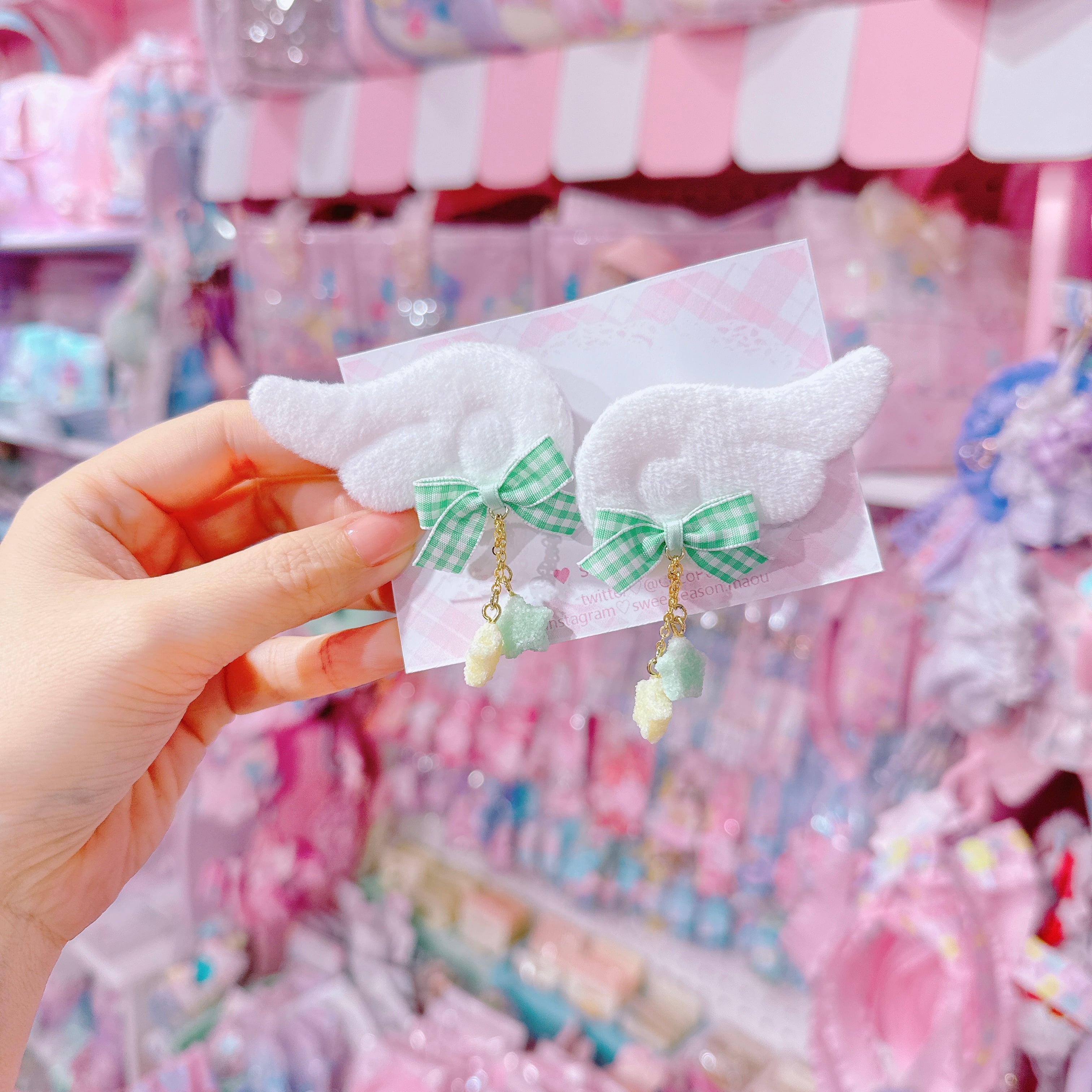 【C8】14-12羽ツインヘアクリップ