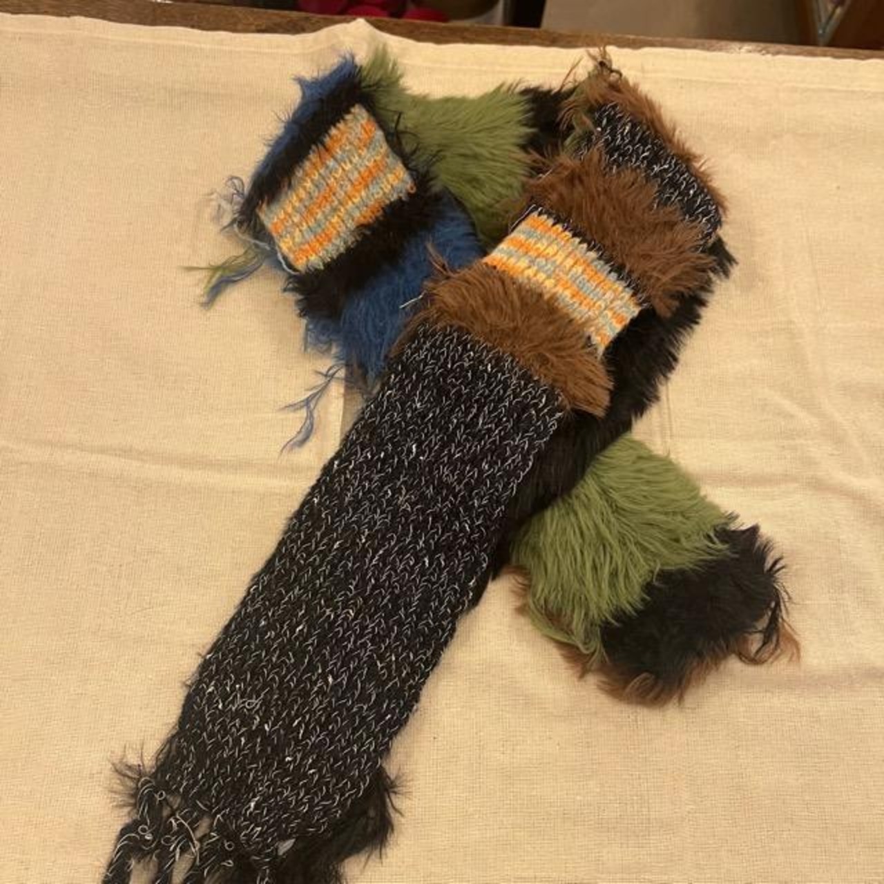 TOPANGA Accessory Fur & Knitted Slim Muffler (2 Colors)