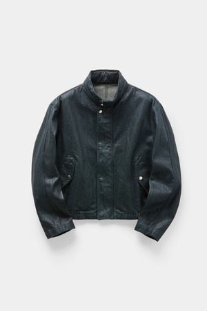 [COOR] Coated Denim Stand Neck Jumper (Teal Blue) 正規品 韓国ブランド 韓国通販 韓国代行 韓国ファッション クール クーア クアー 日本 店舗