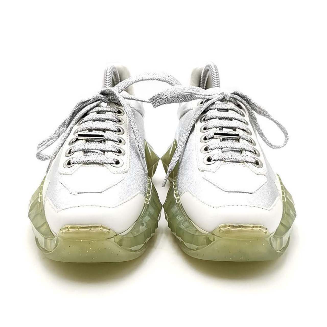 美品 ジミーチュウ スニーカー ダイヤモンド レザー 03-24040504  