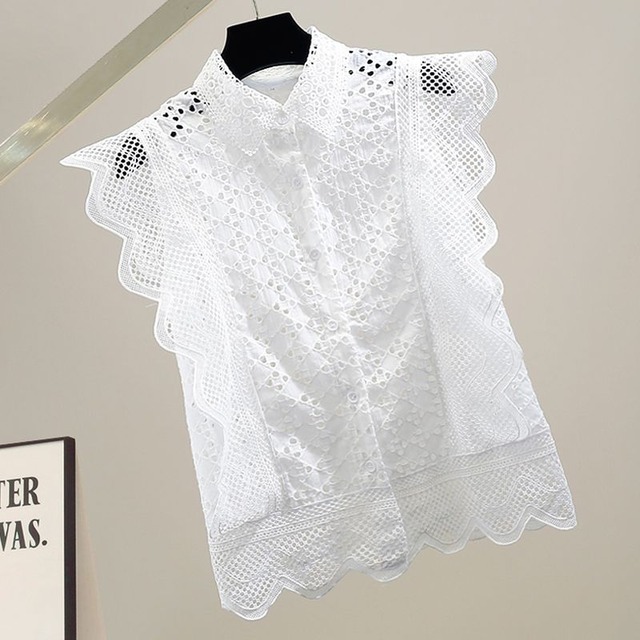 総レースノースリーブシャツ SU1307