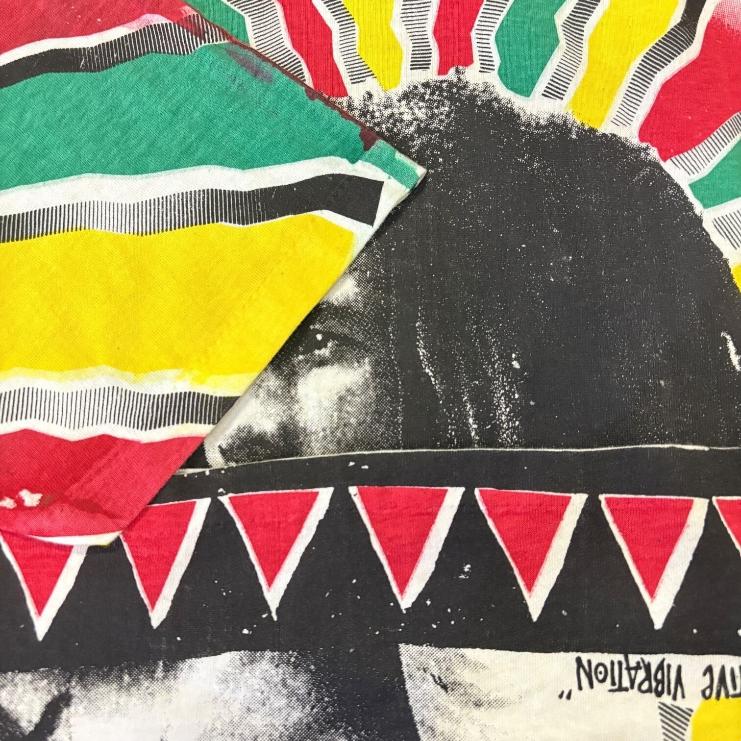 BOB MARLEY】ボブマーリー オーバープリント 総柄ラスタ USA製