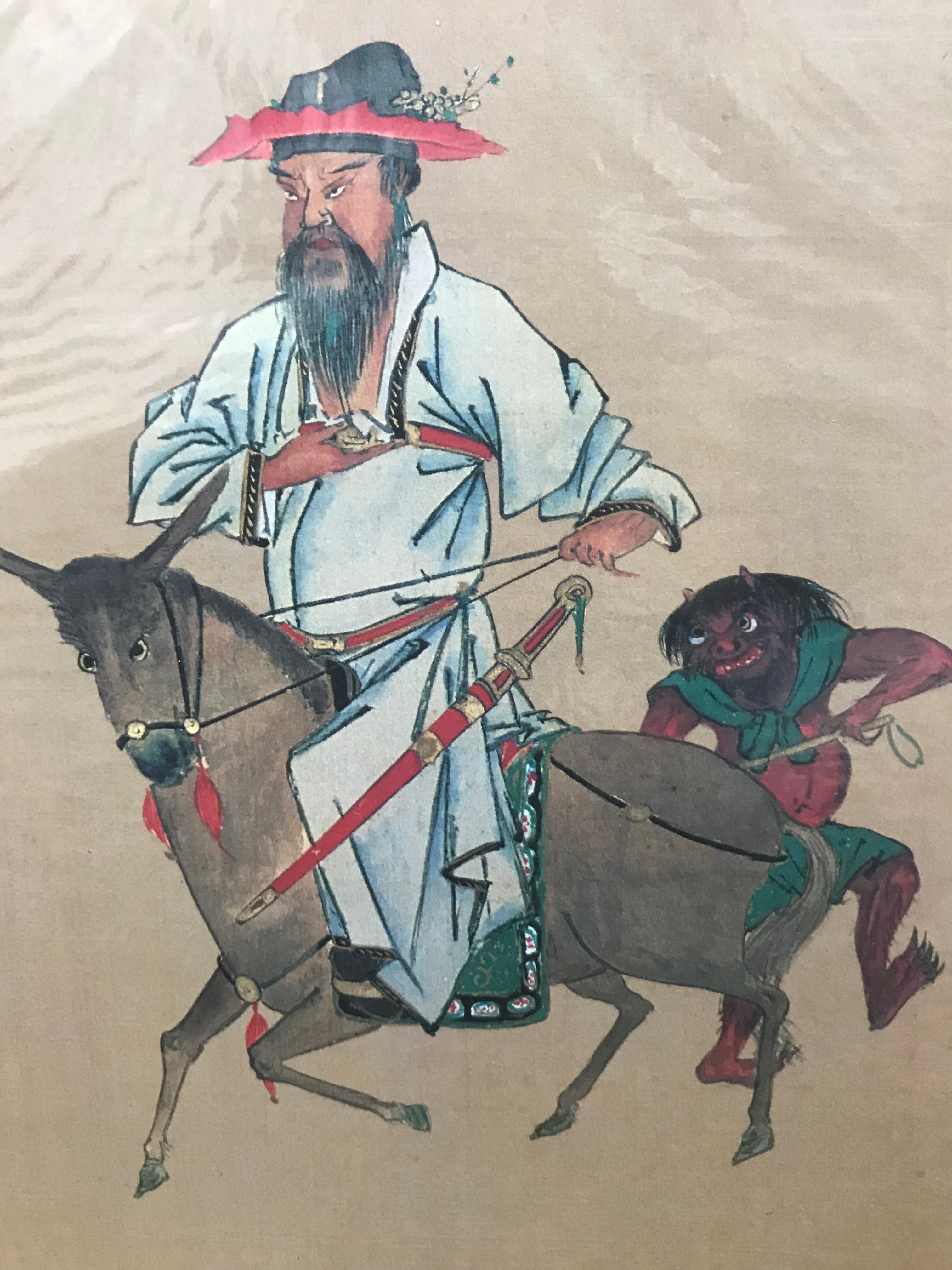 ガラス製スナップボトル 馬に乗った武士の絵 ガラス製スナップボトル 馬に乗った武士の絵 ダービー：オーナメント