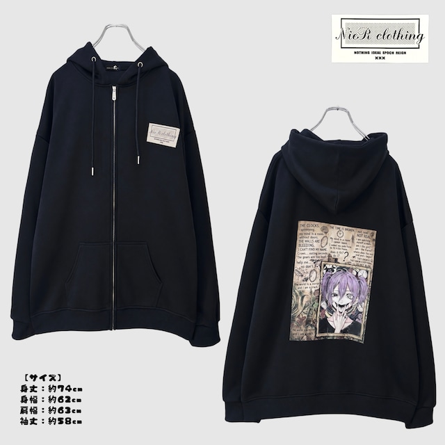 《NieRの日早い者勝ち大特価》BIG SIZE BLACK ZIP OUTER【BROKEN REALIT】