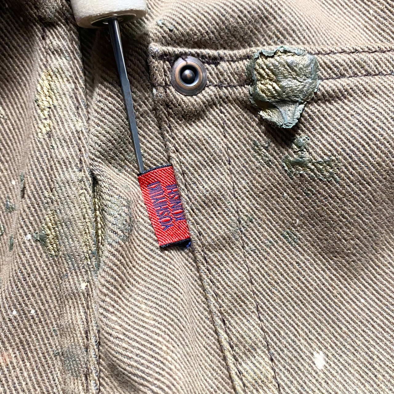 FICCE bleach & paint coating denim pants