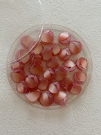 Japanese Vintage ボタン ピンク カボション 15mm 角なしスクウェア型 プラスチックボタン レトロ アクセサリーパーツ