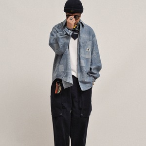 ヴィンテージ プリント デニムシャツ A1731