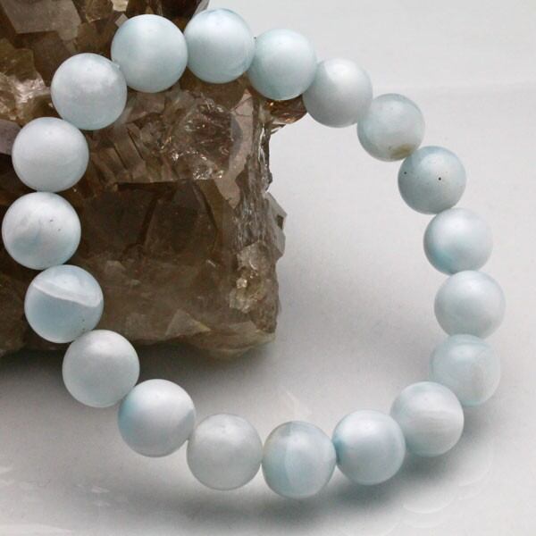 ラリマー ブレスレット 本物 10mm 一点物 211-2535