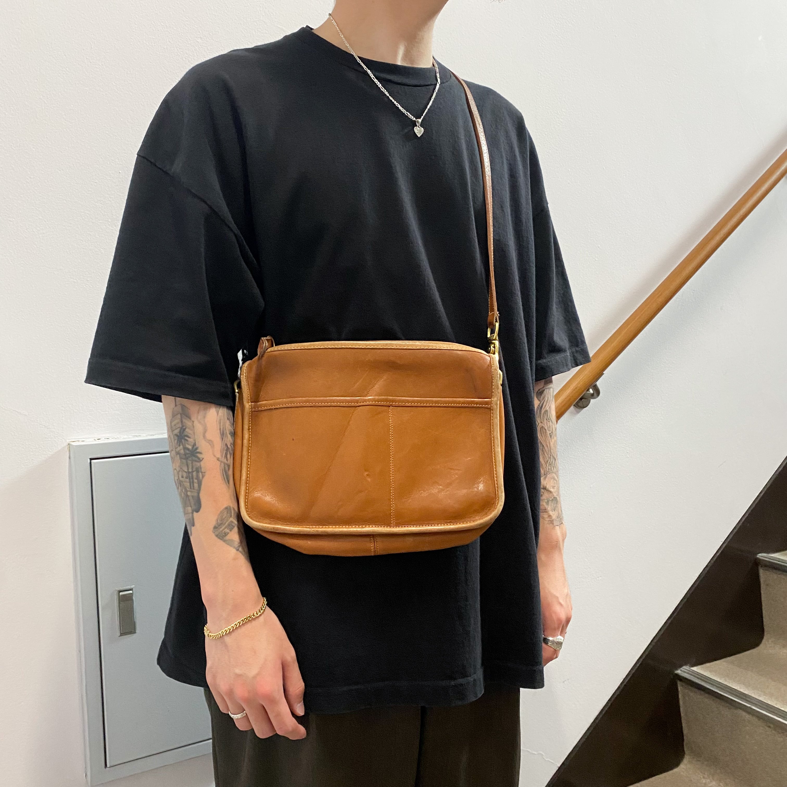 USA製 Old Coach Leather Shoulder Bag Brown / オールドコーチ ショルダーバック レザー ブラウン 茶 古着  ヴィンテージ