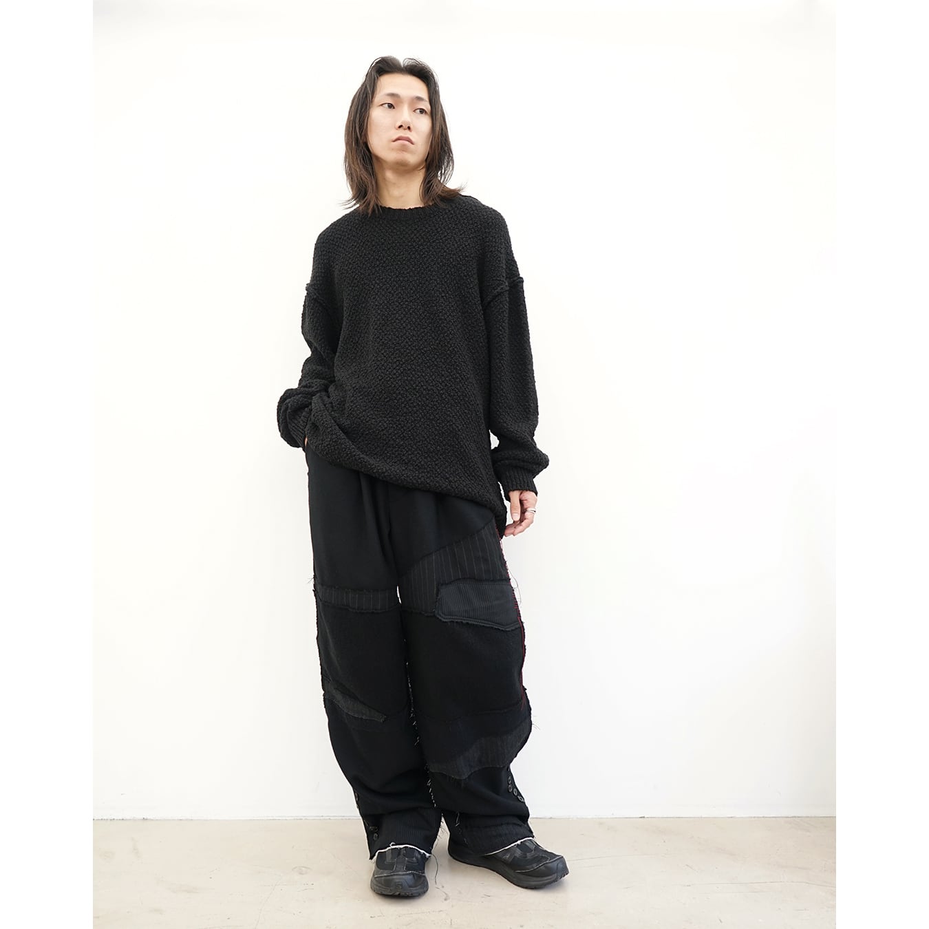 The Viridi-anne] (ザヴィリディアン) VI-3918-07 SLUB YARN PULLOVER