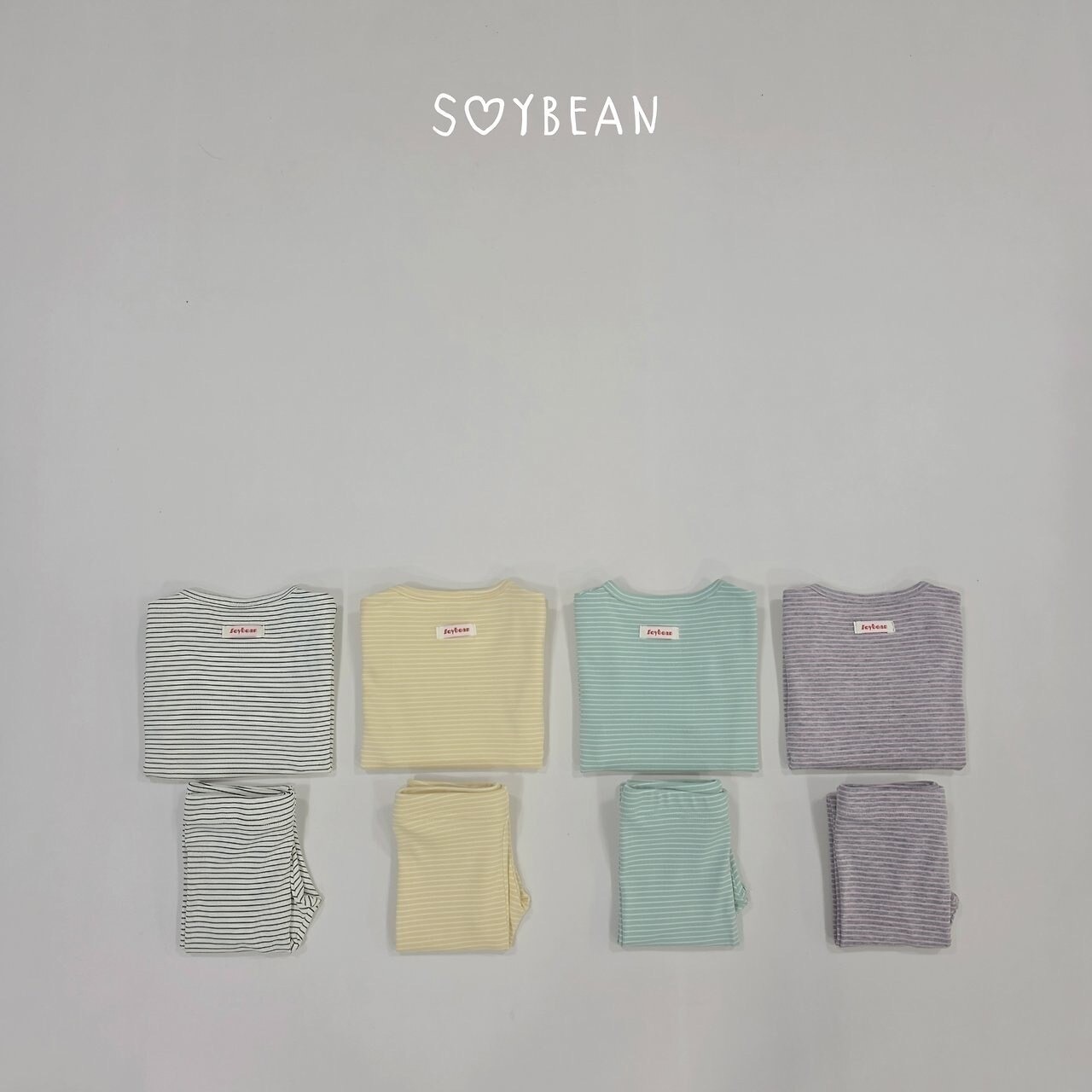 韓国子供服 / 26Autumn / soybean / ボーダー ルームウェア / キッズ服 / 秋服 *XS~XL*