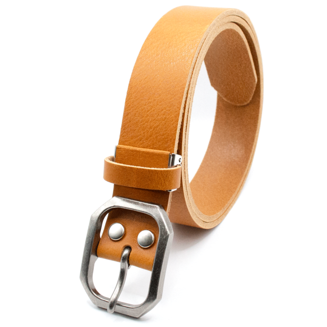 【栃木レザー バケッタ】本革ベルト 35mm幅　シールドバックルベルト　｜日本製｜LOCAL WORKS