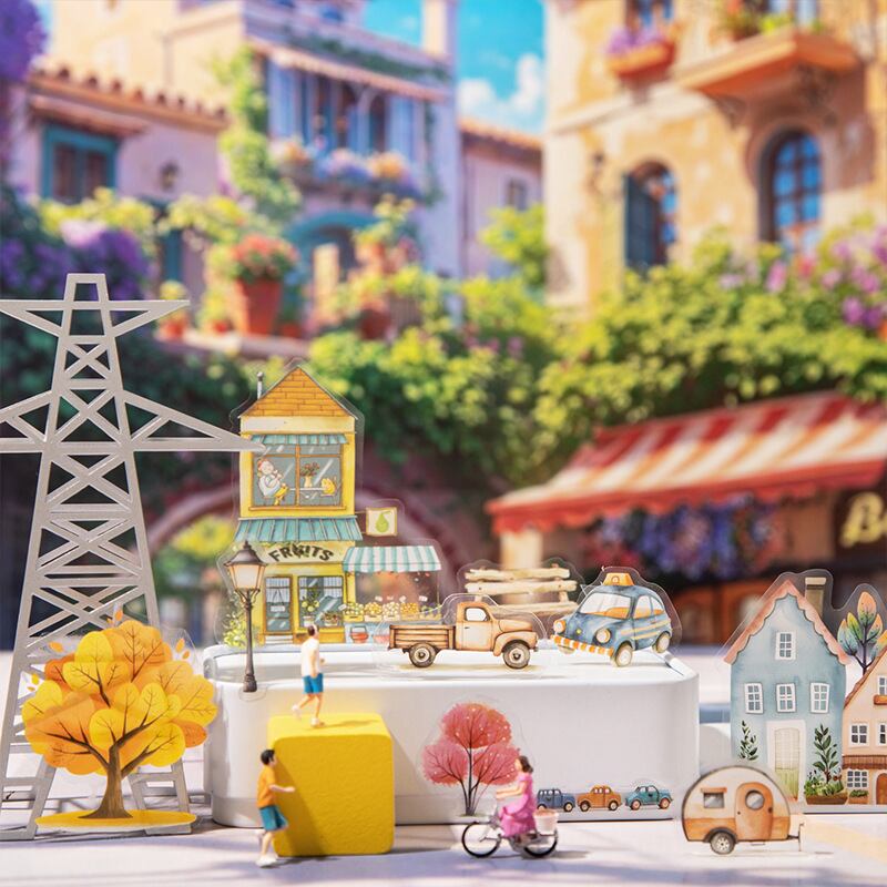 シールブック】海外文具 コラージュ素材 手帳デコ 建物 風景｜Street