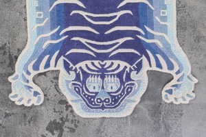 Tibetan Tiger Rug 《Sサイズ•ウール・オリジナル3・インディゴカラー619》チベタンタイガーラグ