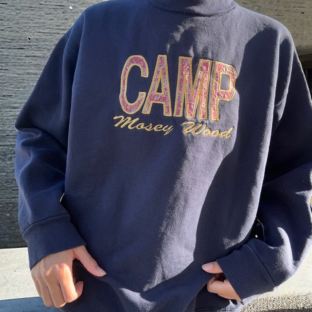【LADIES' 】CAMP embroidery sweat made in usa