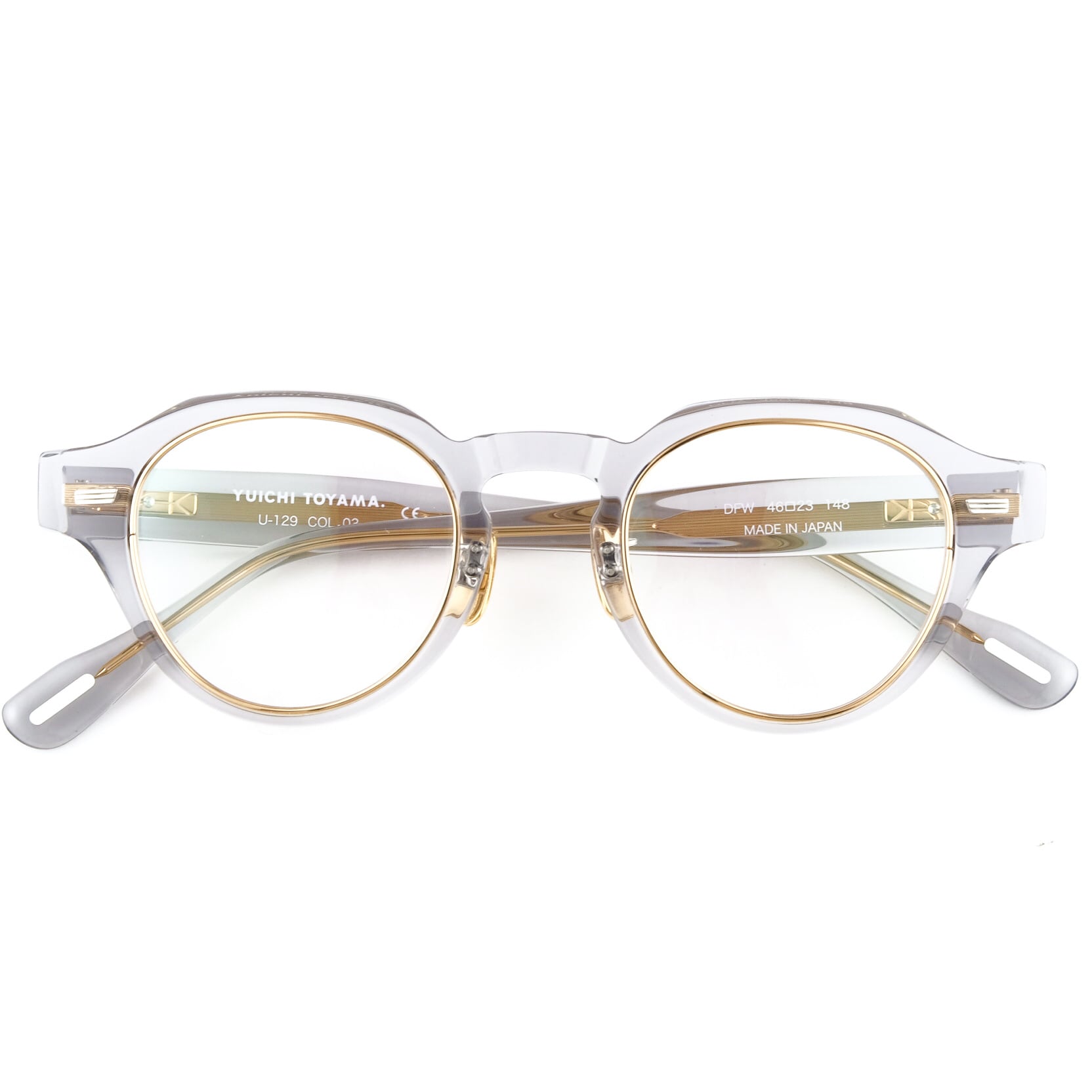 YUICHI TOYAMA ユウイチトヤマ メガネ U-129/Clear gray gold | livra