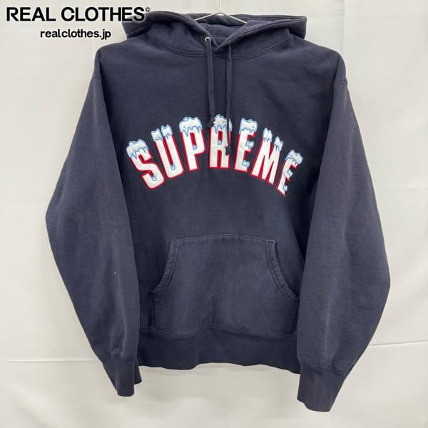 Supreme ネイビー アイシーアーチロゴ パーカー S Supreme - 美品 Supreme アイシーアーチロゴパーカー 