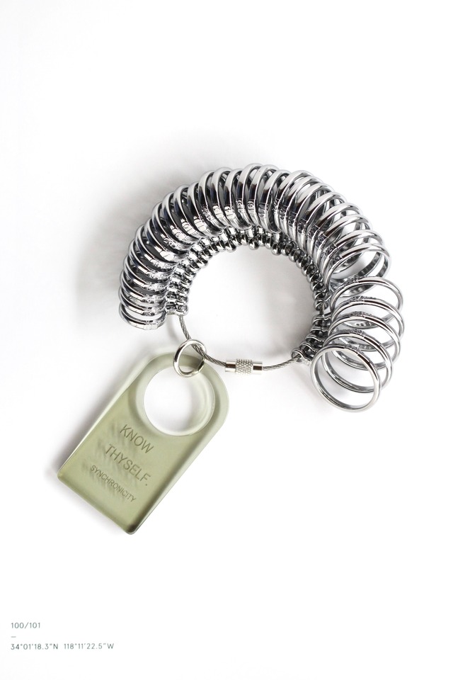 "KNOW THYSELF" ring gage / "汝自身を知れ"リングゲージ（1号〜30号）