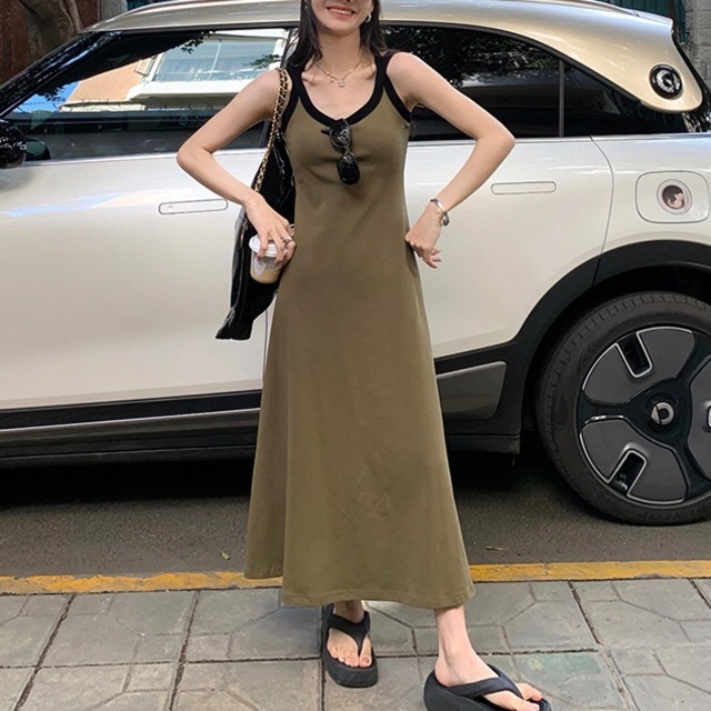 bra pad camisole dress　10296