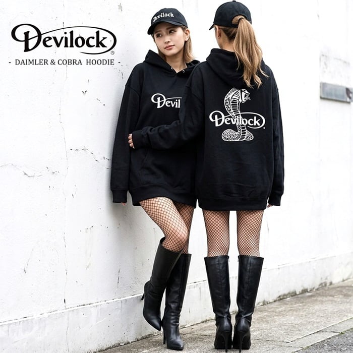 DEVILOCK デビロック「DAIMLER & COBRA HOODIE」プルオーバーパーカー