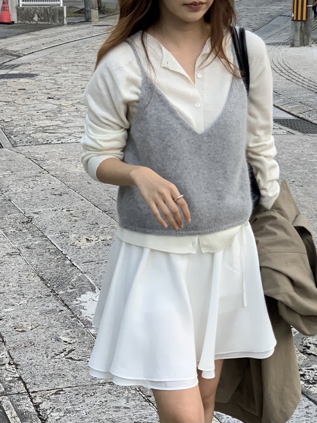 (予約) verveine / Amelie angora knit bustier