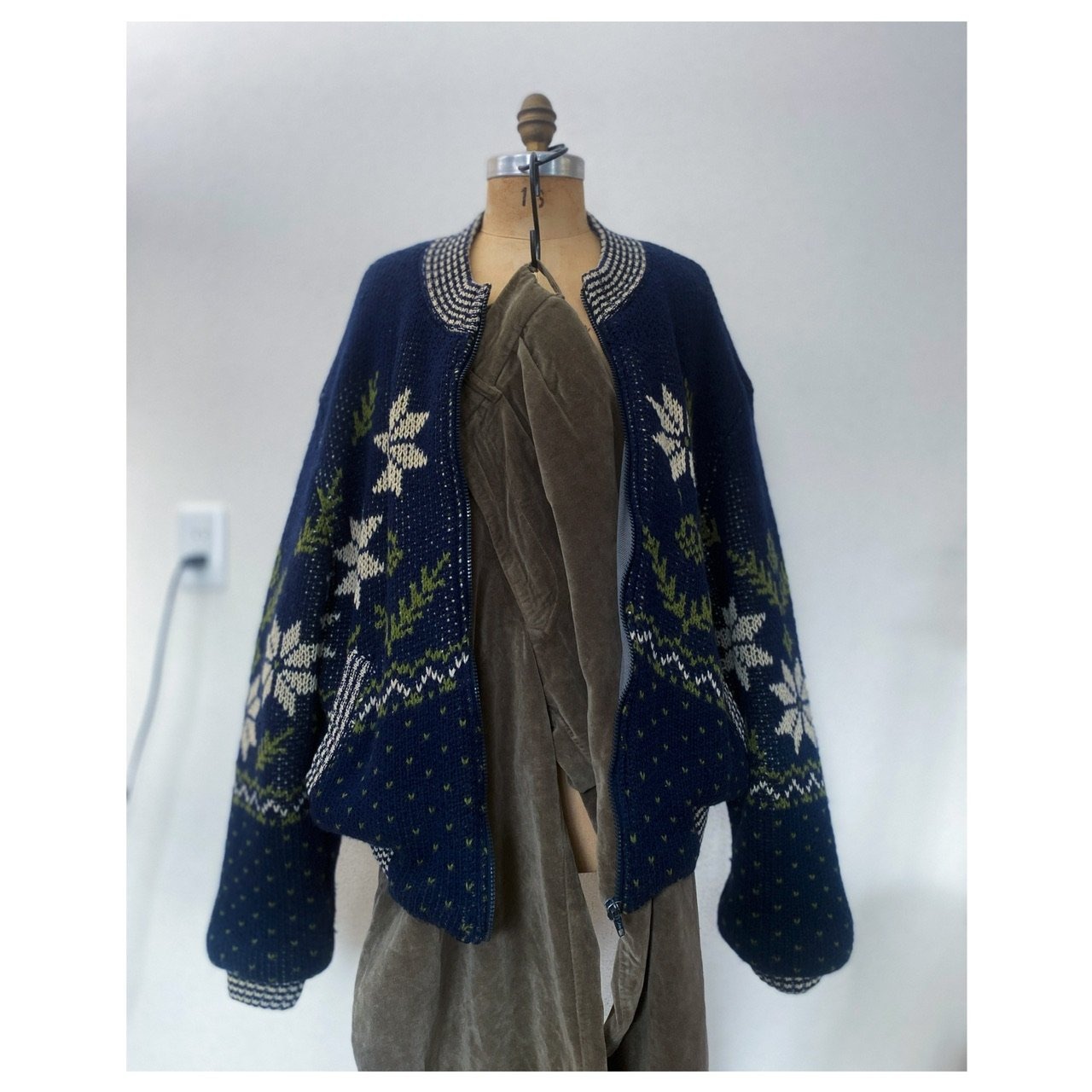 MANUEL RITZ PIPO Nordic Knit Bomber Jacket