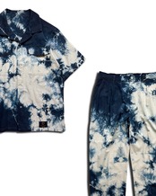 【2着限定販売 / 最短即日発送】藍染め開襟シャツセットアップ MARIN