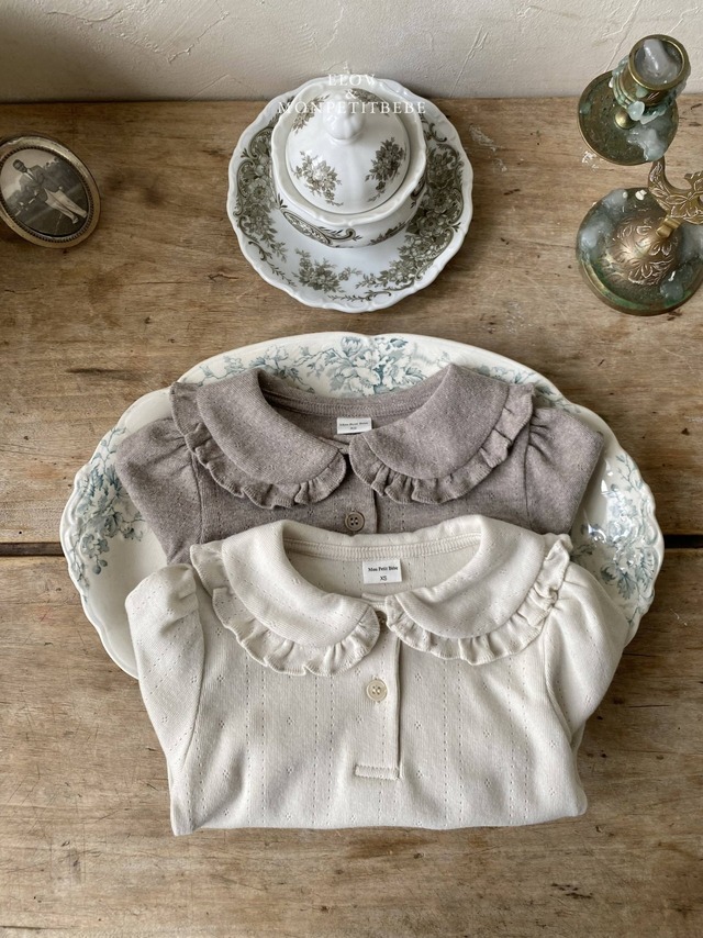 【ﾗｽﾄ1点/即納】monpetitbebe / anne collar tops