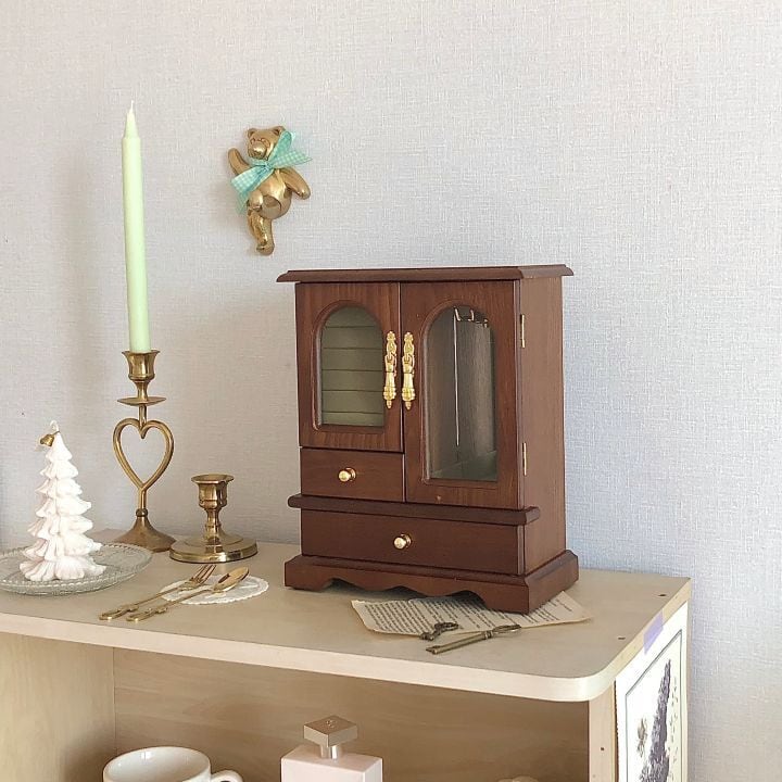 【アンティーク】 Mini Jewery Box antique jewelry box 2colors / アンティーク調 アクセサリー ボックス