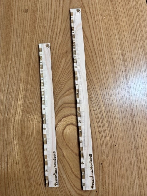 オーダーメイドものさし（寸検ものさし、普通の定規） | 対馬 林業