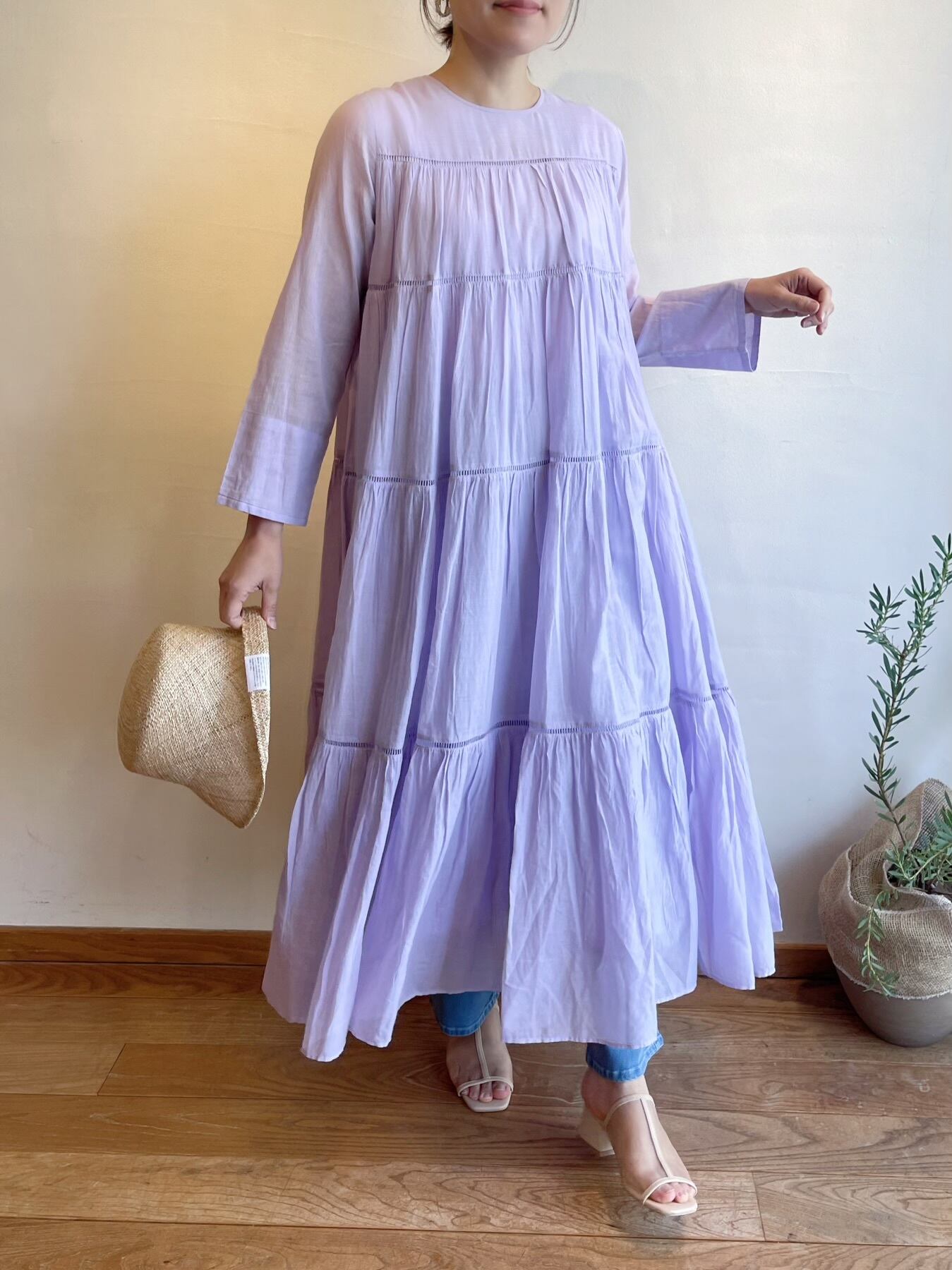 ne Quittez pas コットンボイル ティアードマキシドレス 新品タグ付  