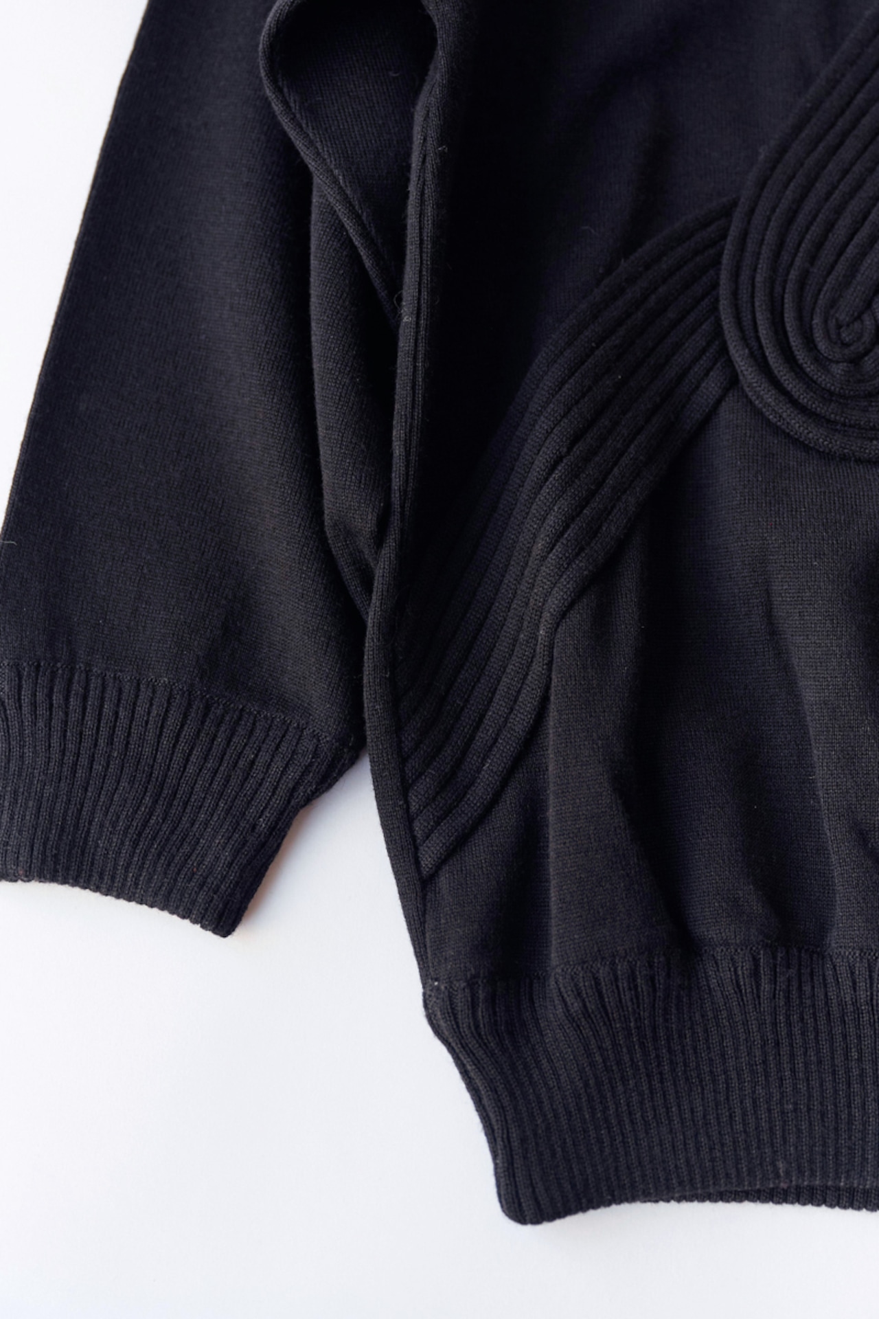 Swirl black sweater