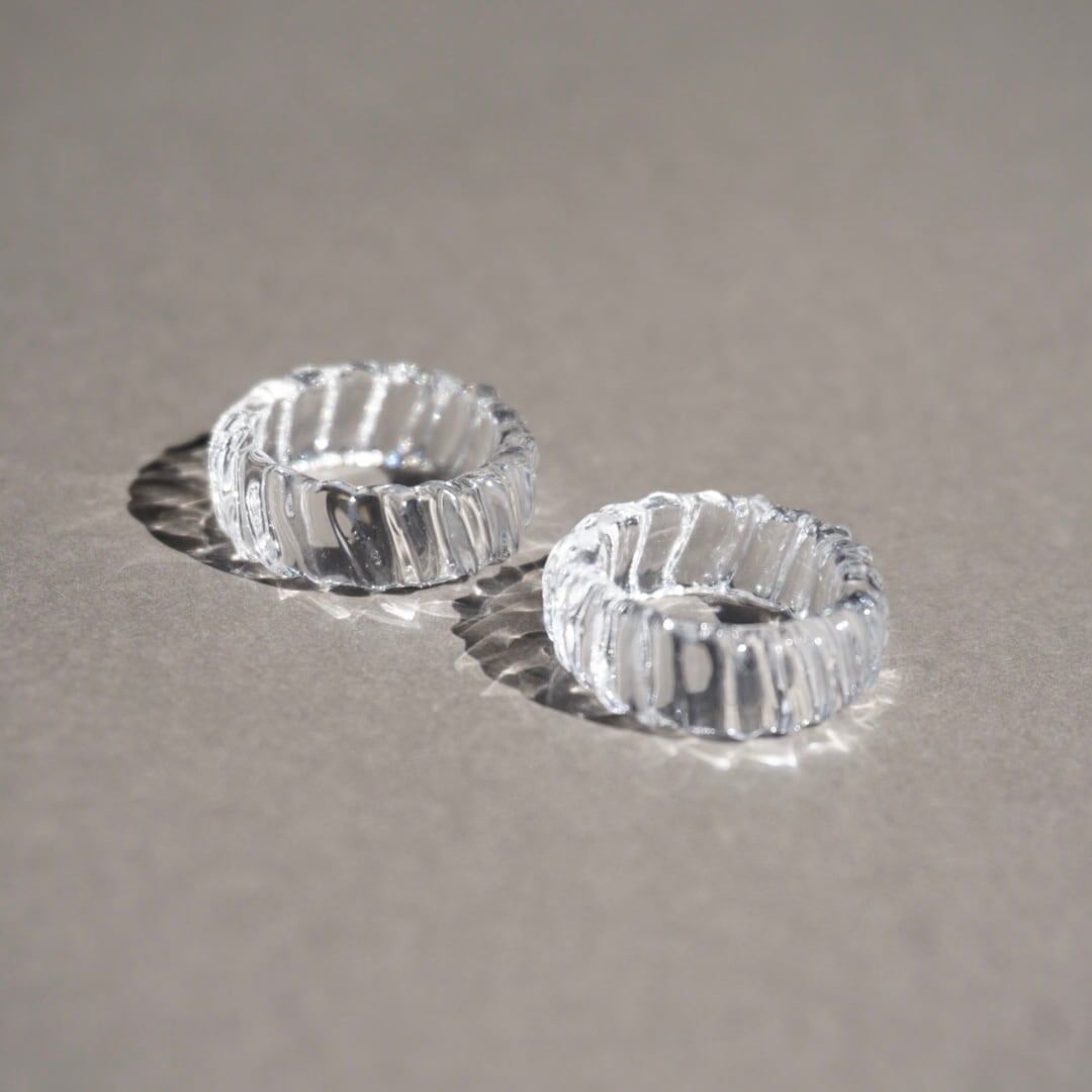 1-8号 なみ模様のレジンリング レジン指輪 シンプルなデザイン