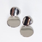 抜け感のある大人クールなピアス！シルバー Wサークル ピアス simple silver series mm1048