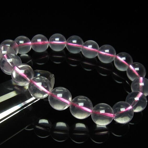 ミルキークォーツ ピンク ブレスレット 11mm [M便 1/10] 111-4967