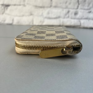 【最終処分SALE】LOUIS VUITTON ルイヴィトン ダミエ アズール M60029   二つ折り財布 ホワイト A-12035