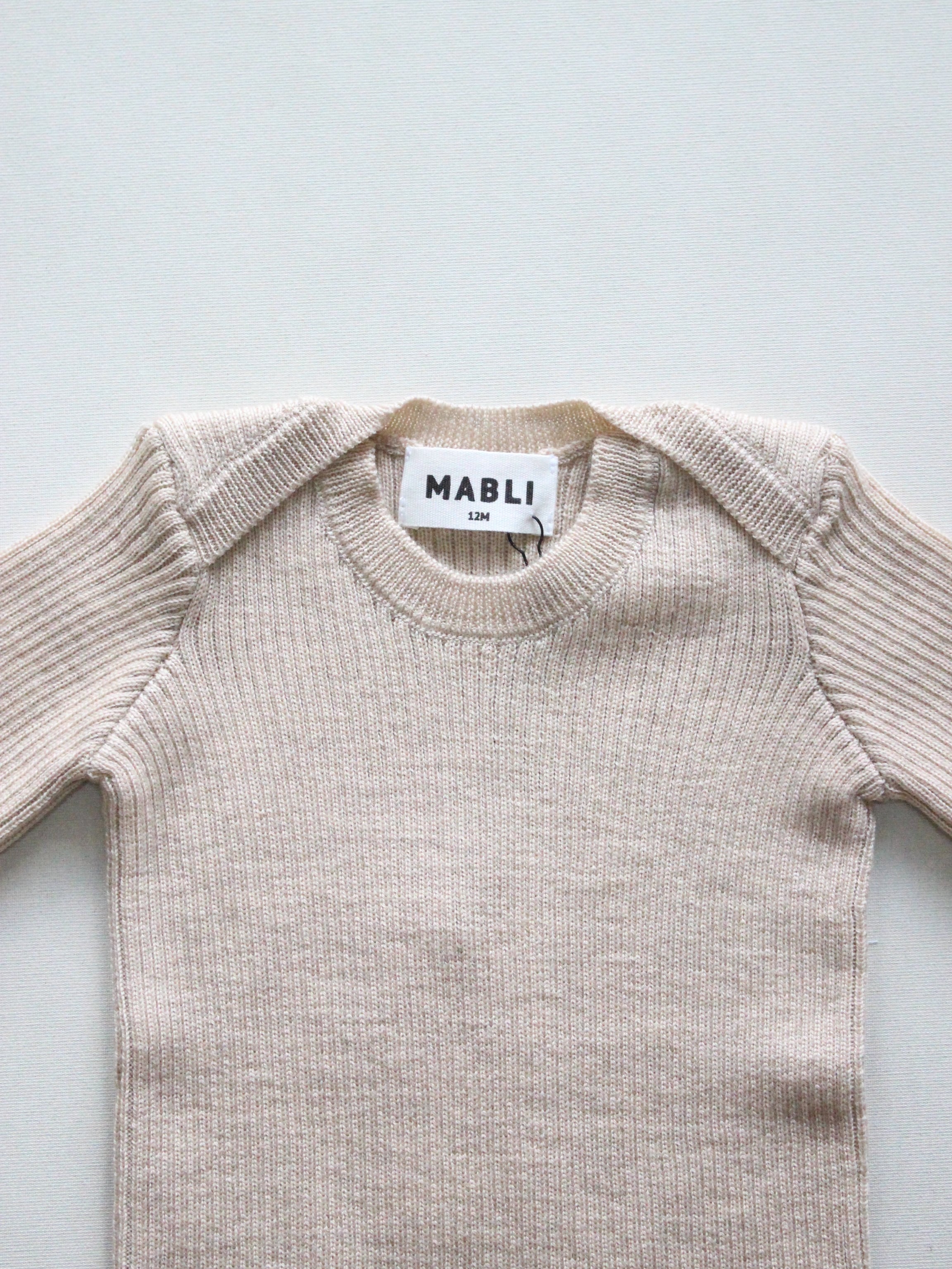 MABLI SYLFAEN SKINNY RIB ALMOND 4y 6y | RESONASON