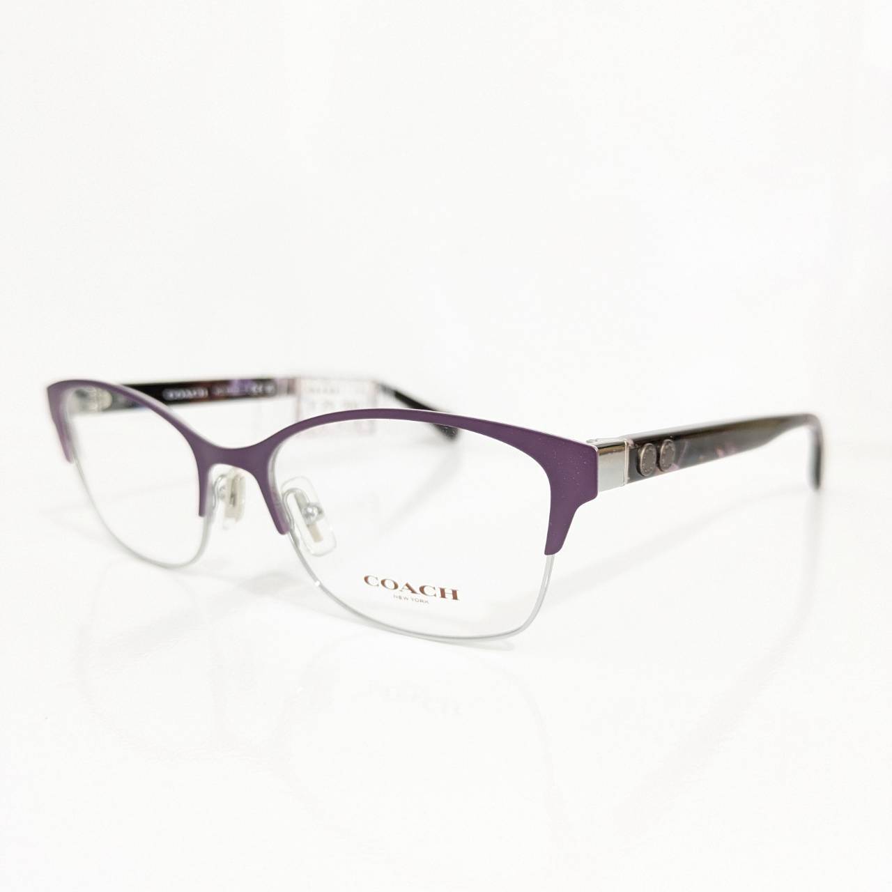 【COACH】ウエリントンメタルフレーム パープル・シルバー