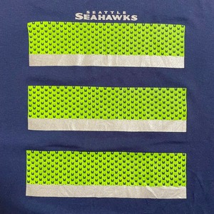 【PORT&COMPANY】NFL シアトル・シーホークス Tシャツ Seattle Seahawks  Tシャツ フットボール アメフト 3XL ビッグシルエット 両面プリント バックプリント 半袖 古着