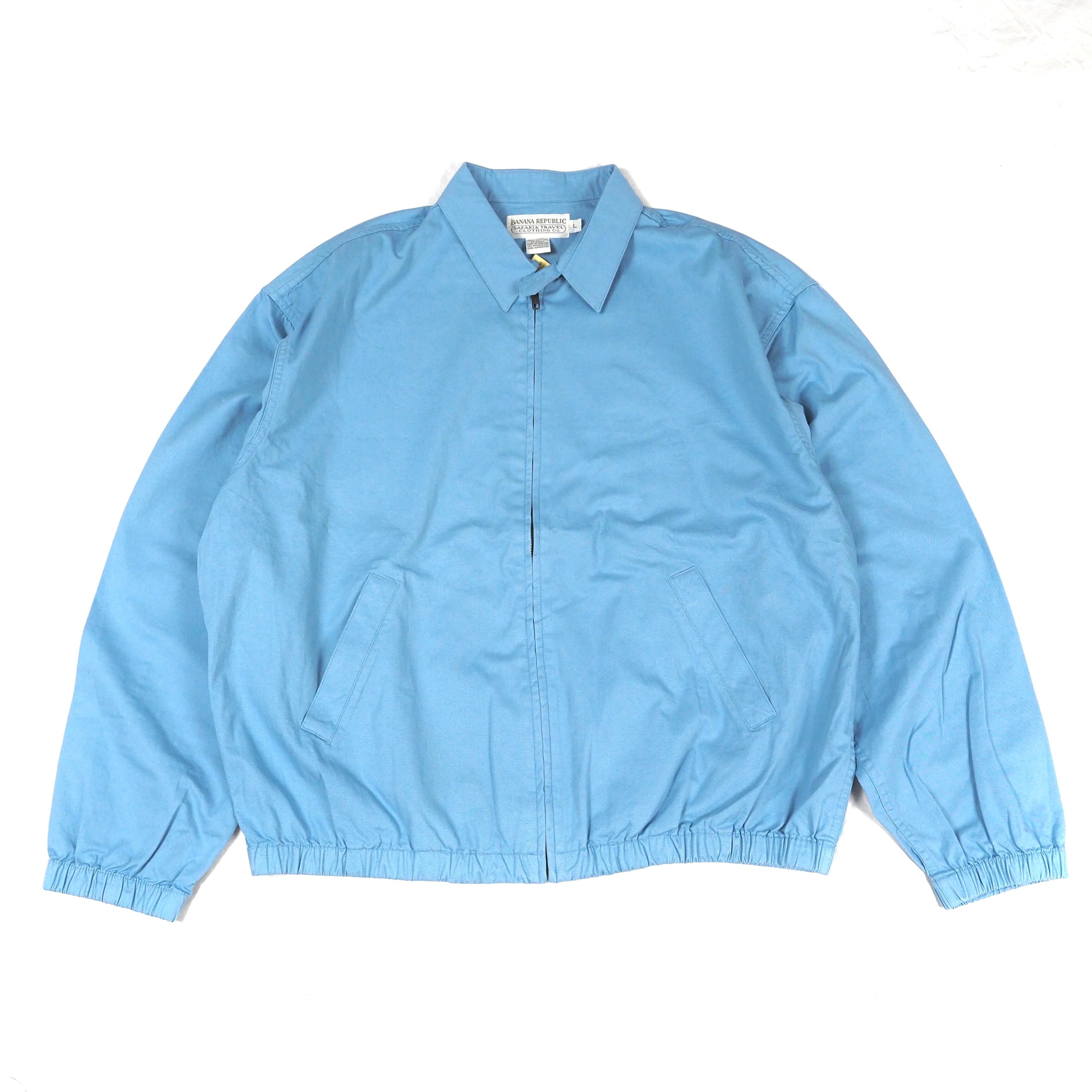 【NOS】BANANA REPUBLIC SAFARI&TRAVEL Harrington jacket L blue