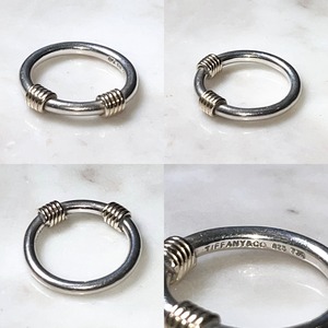 vintage TIFFANY silver × k18 coil ring