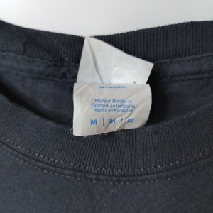 クルーネック　プリントTシャツ　半袖　スポーツ　ホンジュラス製　ブラック　M