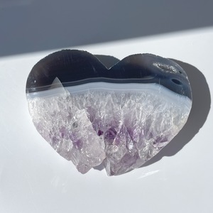 アゲート×アメジスト ハート15◇ Agate× Amethyst ◇天然石・鉱物・パワーストーン