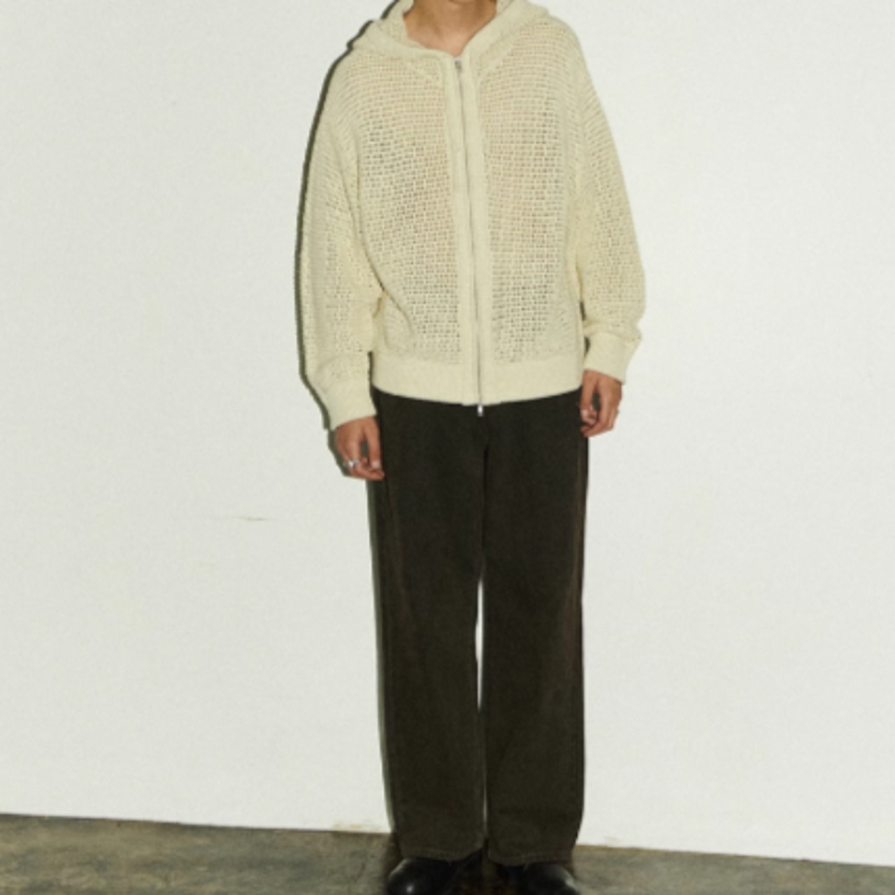 メッシュニットレトロパーカー　0822