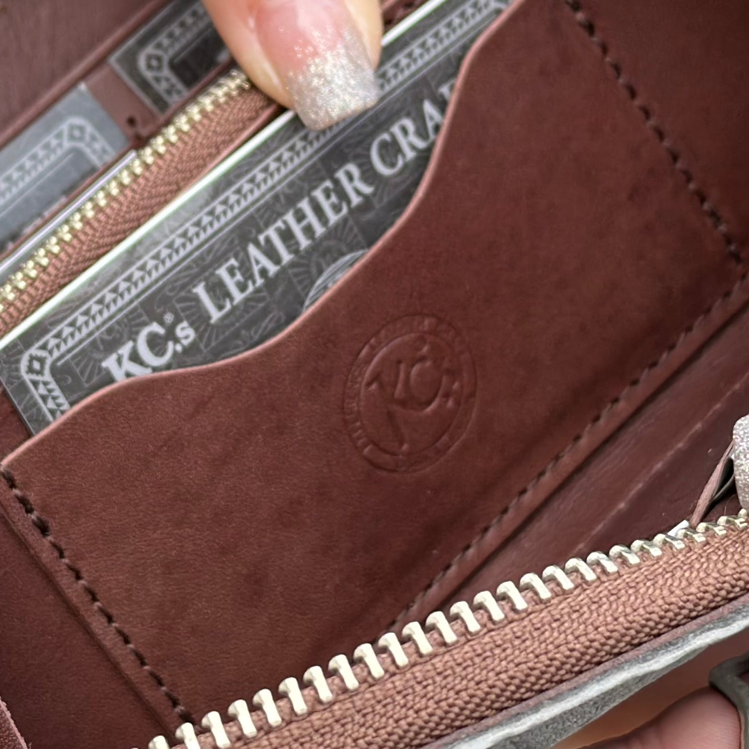 kc's elephant leather wallet