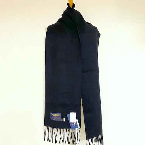 【TWEEDMILL】 Lambs Wool Stole (25×190㎝)　Black