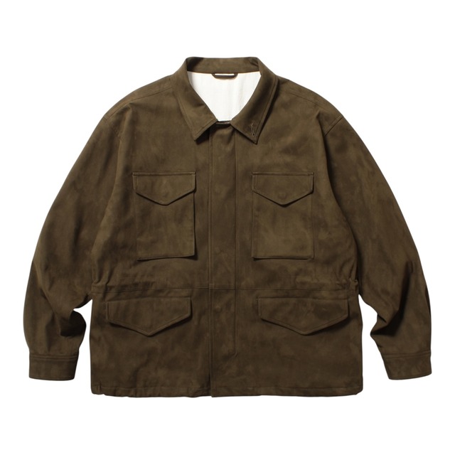 【Cabaret Poval】Synthetic Suede Field Jacket(BROWN)〈国内送料無料〉
