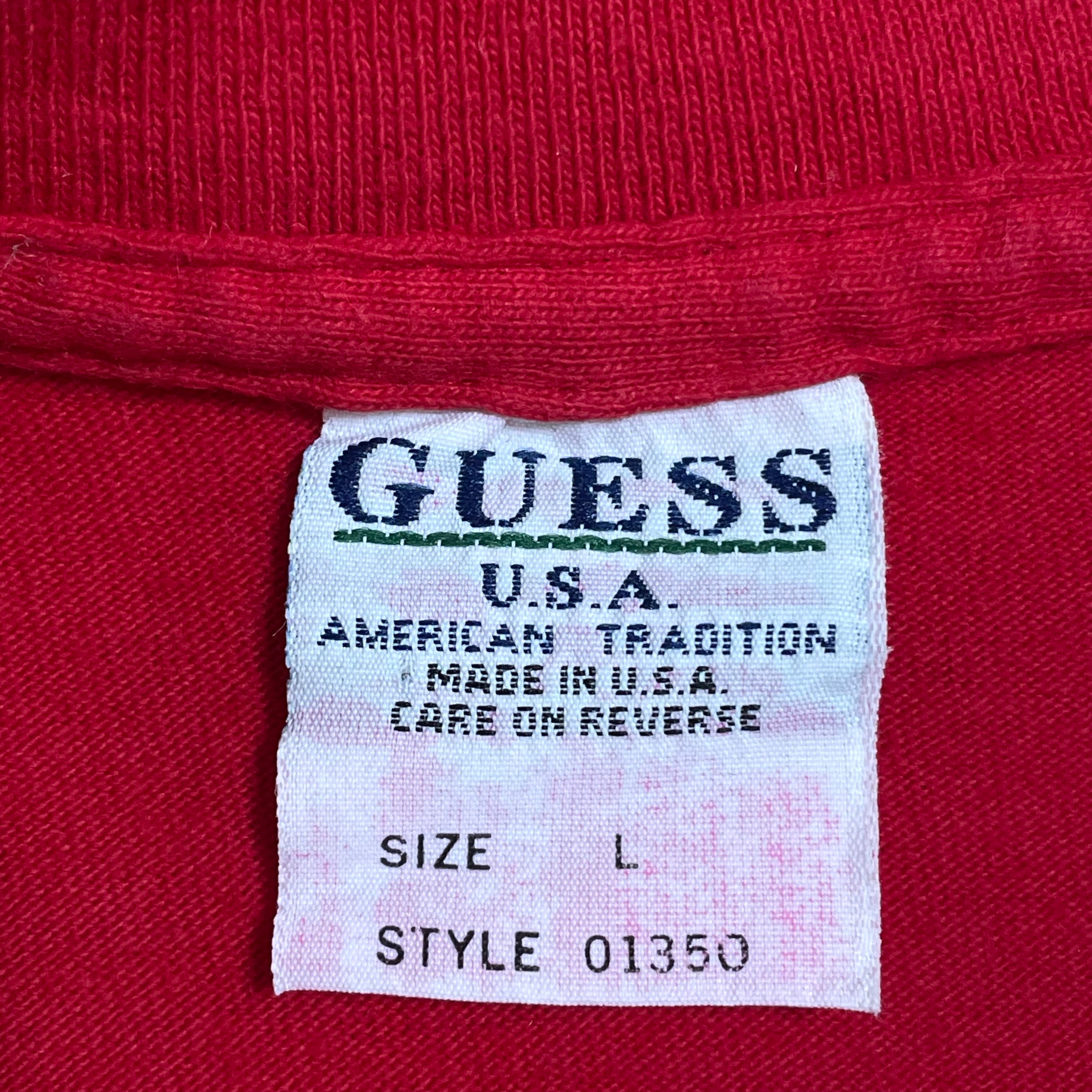 GUESS】90s USA製 ロゴ プリント Tシャツ ゲス ヴィンテージ 1995 L