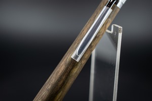 【魅惑の黒い紋様】黒柿 孔雀杢 特上 ④ silver MP