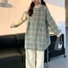 ウールタッチダブルボタンチェックコート ・79089